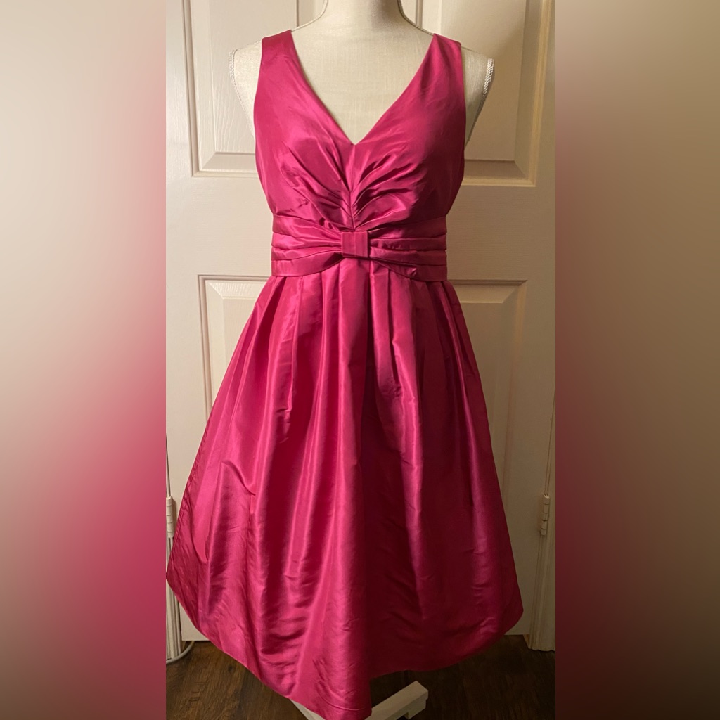 Banana Republic Silk Taffeta Pink Party Dress Size 0 Euc